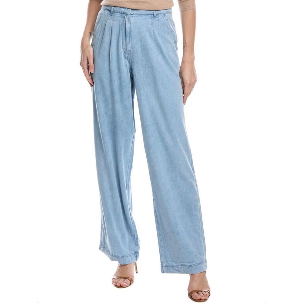 Bcbgeneration love Effie denim trouser wide leg tencel jeans size small